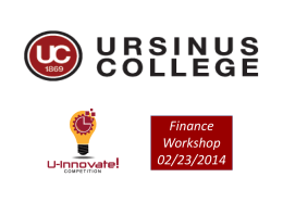 Slides from Finance Workshop - U
