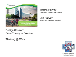 Design Session: A Case Study of West Park Healthcare Centre