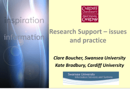 Research Support: Issues and Practice