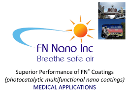 Prezentace aplikace PowerPoint - FN Nano Inc. Photocatalytic