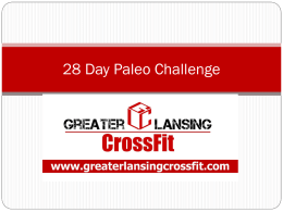 28 Day Paleo Challenge - Greater Lansing CrossFit