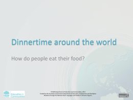 Dinnertime around the world (PPT)