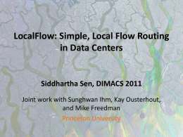 Simple, Local Multi-Commodity Flow Routing in Data Centers