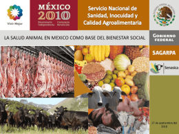 La salud animal en México como base del bienestar social