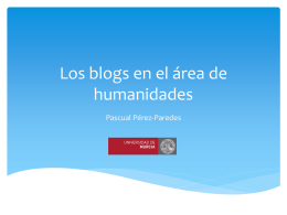 Los blogs en el área de humanidades