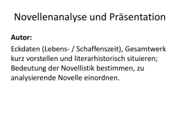Novellenanalyse und Präsentation