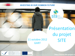 5. Présentation du projet européen SITE