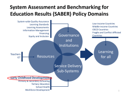 System Assessment and Benchmarking for Education Results