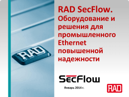 RAD SecFlow. Оборудование и решения для