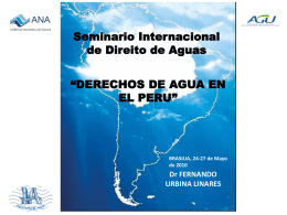 Naturaleza jurídica del agua en PERU
