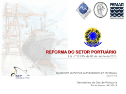 Reforma do Setor Portuário