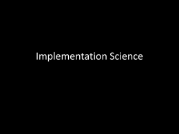 Implementation Science Powerpoint