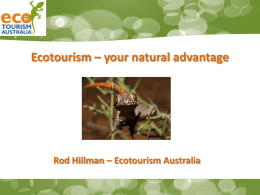 Ecotourism – your natural advantage