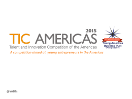 Power Point presentation TIC Americas 2015