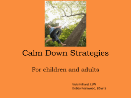 Calm Down Strategies - Lancaster City Schools