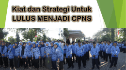 Strategi untuk menjadi CPNS - Politeknik Kesehatan Makassar