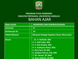 BAHAN AJAR - Fakultas Pertanian Universitas Andalas