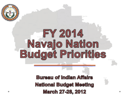 Regional Presentations FY2014 Navajo