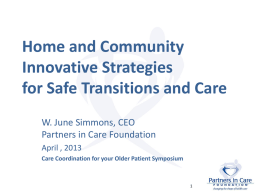 Care Coordination Symposium, June Simmons, April, 2013