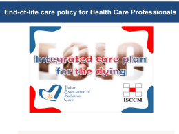 EOLC Policy for Health Care Professional