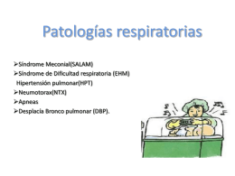 Patologías respiratorias 1ª Parte