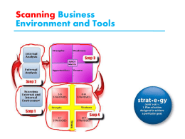 week3-4. Scanning Business Environment and Tools