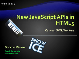 New JavaScript APIs in HTML5