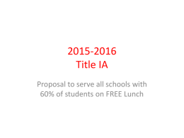 2015-2016 Title IA - Granite School District