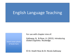 Global englishes language teaching (GELT)
