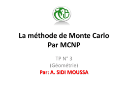 La méthode de Monte Carlo Par MCNP (Géométrie)