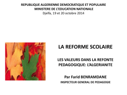REPUBLIQUE ALGERIENNE DEMOCRATIQUE ET POPULAIRE