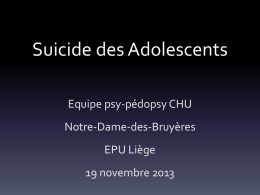 Suicide des Adolescents