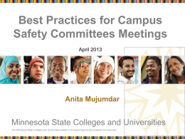 Safety Committee-Best Practices - Minnesota State Colleges and