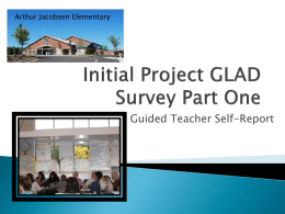 Project GLAD Power Point part one of two