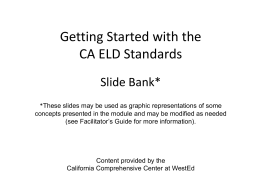 CA ELD Standards - Digital Chalkboard