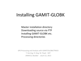 Installing GAMIT-GLOBK