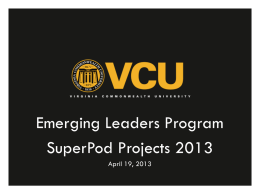 2012-13 SuperPod Projects