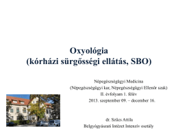 2013. november 18. - Dr. Szűcs Attila: Oxyologia