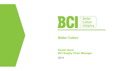 Training presentation on the Better Cotton Chain of Custody