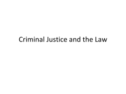 Types of Crime and the Law