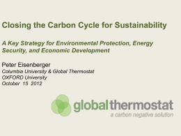 Closing the Carbon Cycle for Sustainability