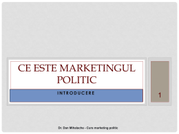 Tema 1 Ce este marketingul politic