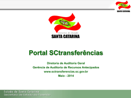Apresentação capacitação 2014 - Portal SC Transferências