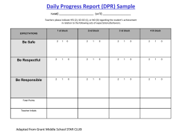 Layered Daily Progress Report
