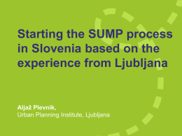 Starting the SUMP process in Slovenia