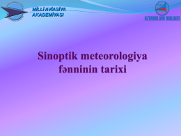 Sinoptik meteorologiya f*nninin tarixi