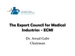 Egyptian Exporting Council of Medical industries *ECMI