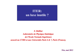 ITER - Laboratoire de Physique Statistique