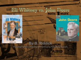 Eli Whitney vs. John Deere