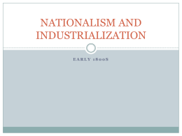 Nationalism and Industrialization PPT